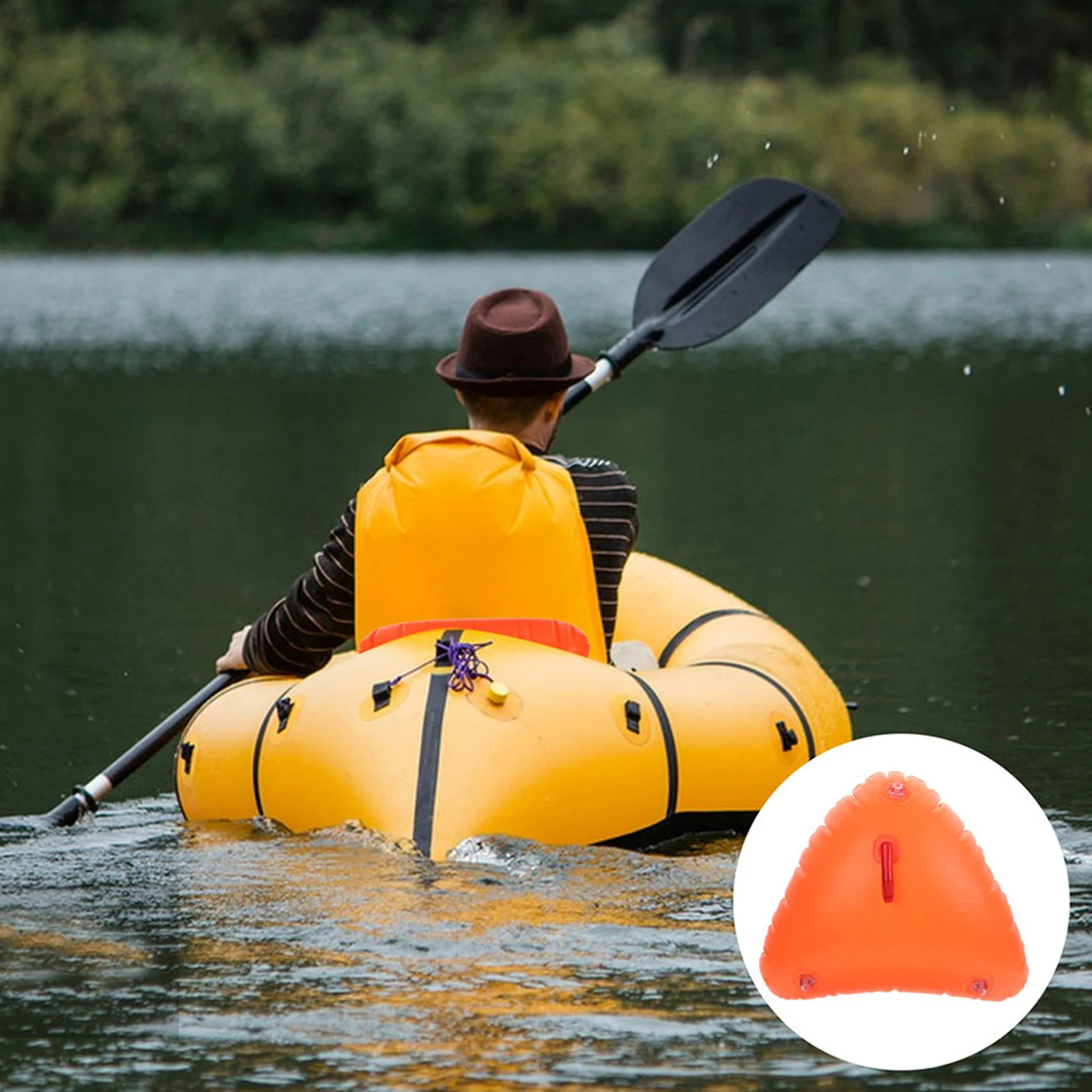 

2Pcs Kayak Bow Bag Flotation Safety Inflatable Bubble Bag for Canoe Boat Anti-Capsizing Water Resistant Outdoor Adventure