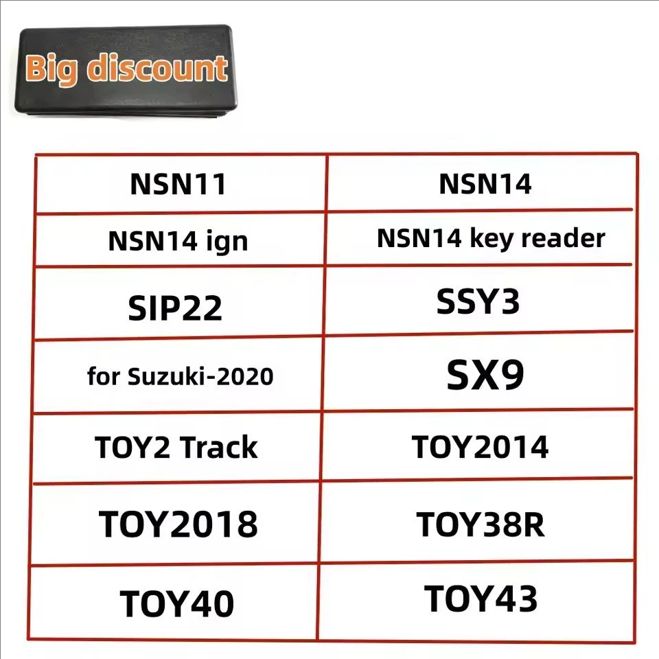 

Инструменты Lishi 2-в-1 NSN11 NSN14 SSY3 SIP22 для Suzuki-2020, TOY38R, TOY40, TOY43, SX9, TOY2, TOY2014, TOY2018, TOY43AT, TOY47