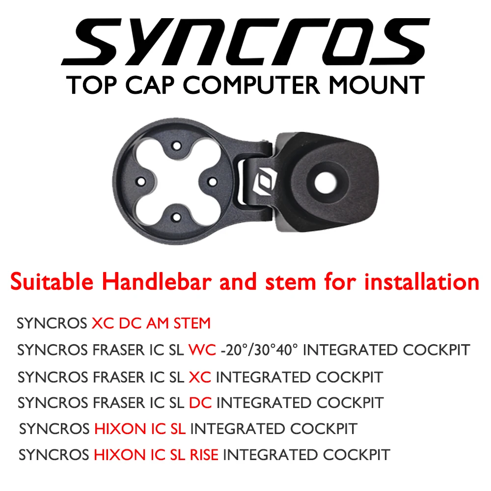 SYNC MTB Bicycle Computer Mount Alloy Bracket Carbon Resin Dial 28.3g Compatible with SYNCROS Cockpits/Stems  Fits Garmin/Wahoo