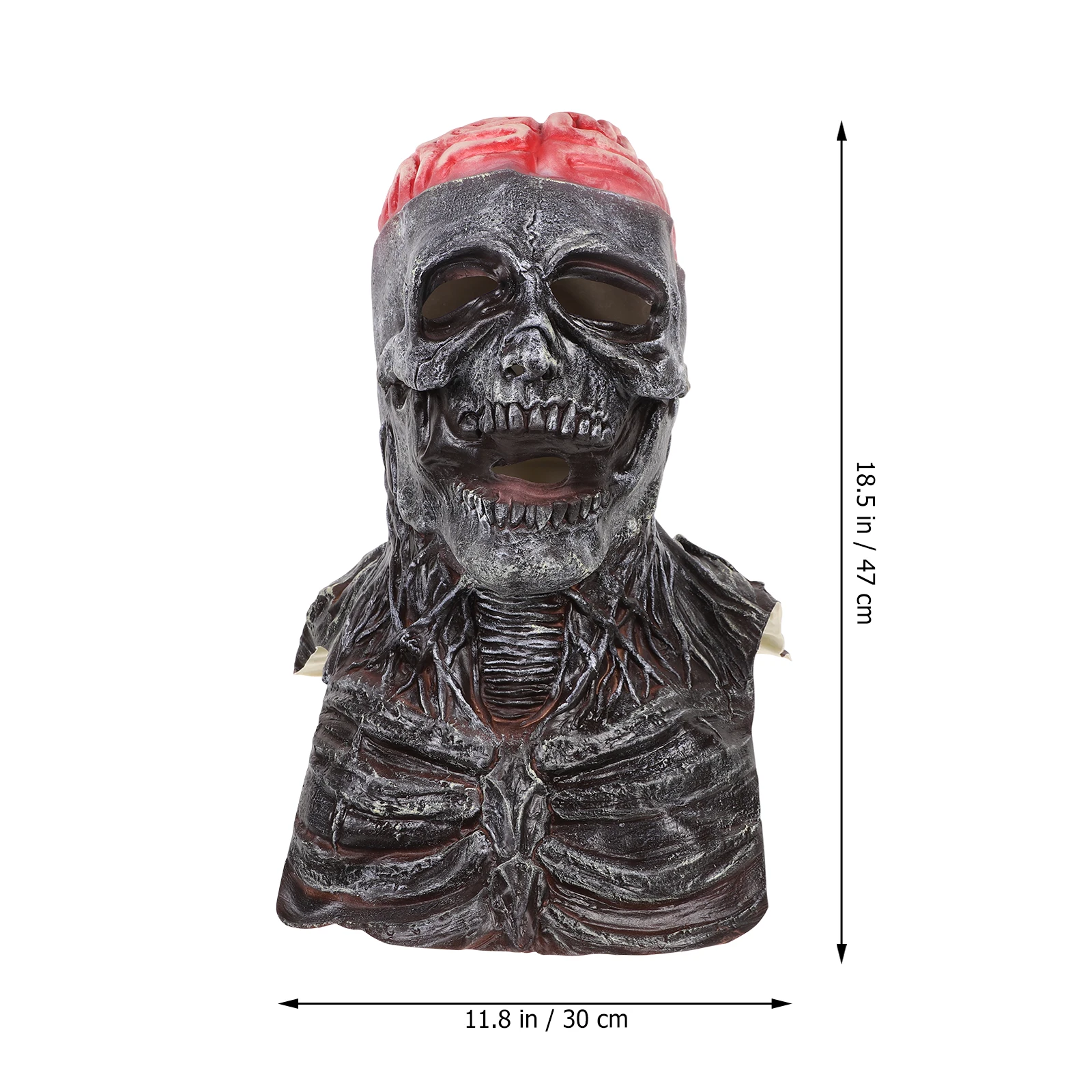 Maschera con teschio in lattice Costume horror di Halloween Accessorio Costumi Cosplay Orribili e divertenti