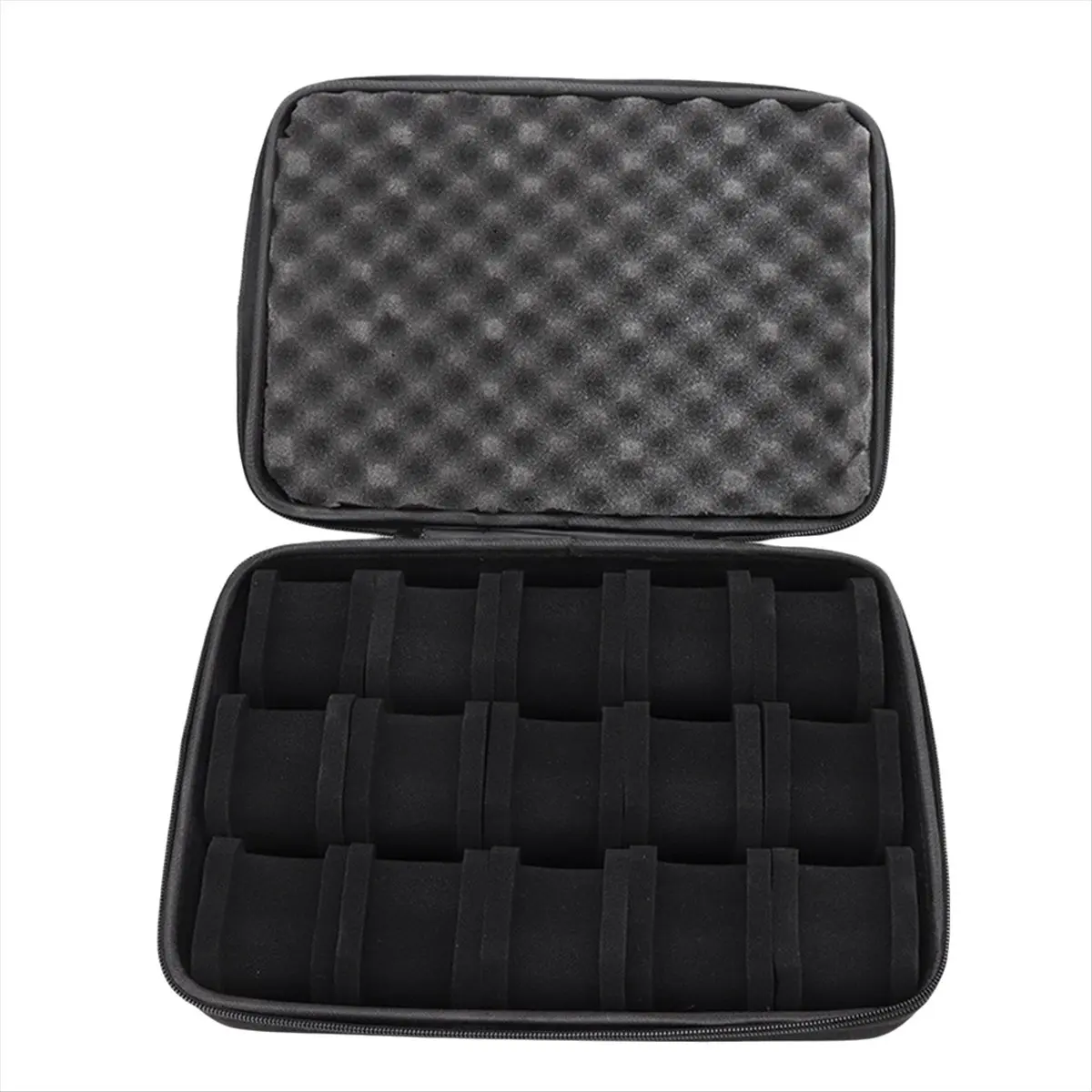 A73T 15 Slots Hard Shell Watch Storage Organizer Case, Watch Carry Box Watch Box Holder Display Cabinet
