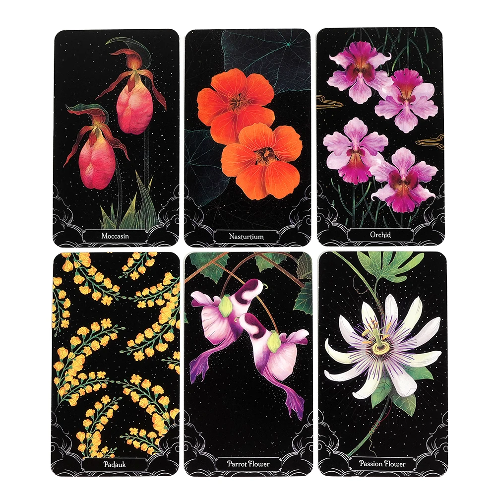 

10.3*6cm A Little Rain Botanical Oracle Deck 52 unique beautiful botanical illustrations Card Love Oracle Cards Tarot