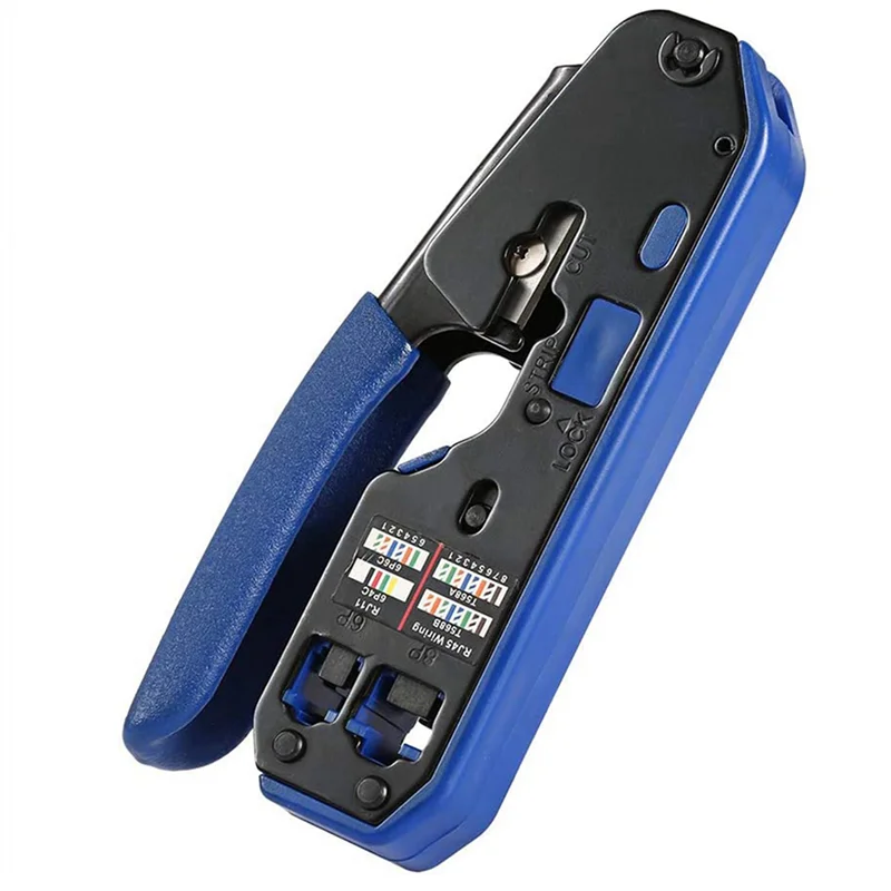 

AB47-Тестер сетевого кабеля RJ45 Набор инструментов для обжима CAT5 CAT5E CAT6, набор инструментов для обжима, 100 шт. разъем RJ45 CAT6