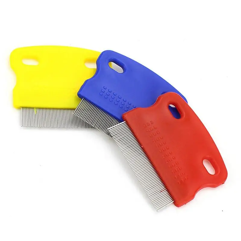 Pet Comb Pet Dog Comb  Metal Teeth Fine Tooth Pet Comb Pet Tear Stain Removal Comb For Fleas Lice Ticks Pet Grooming Supplies