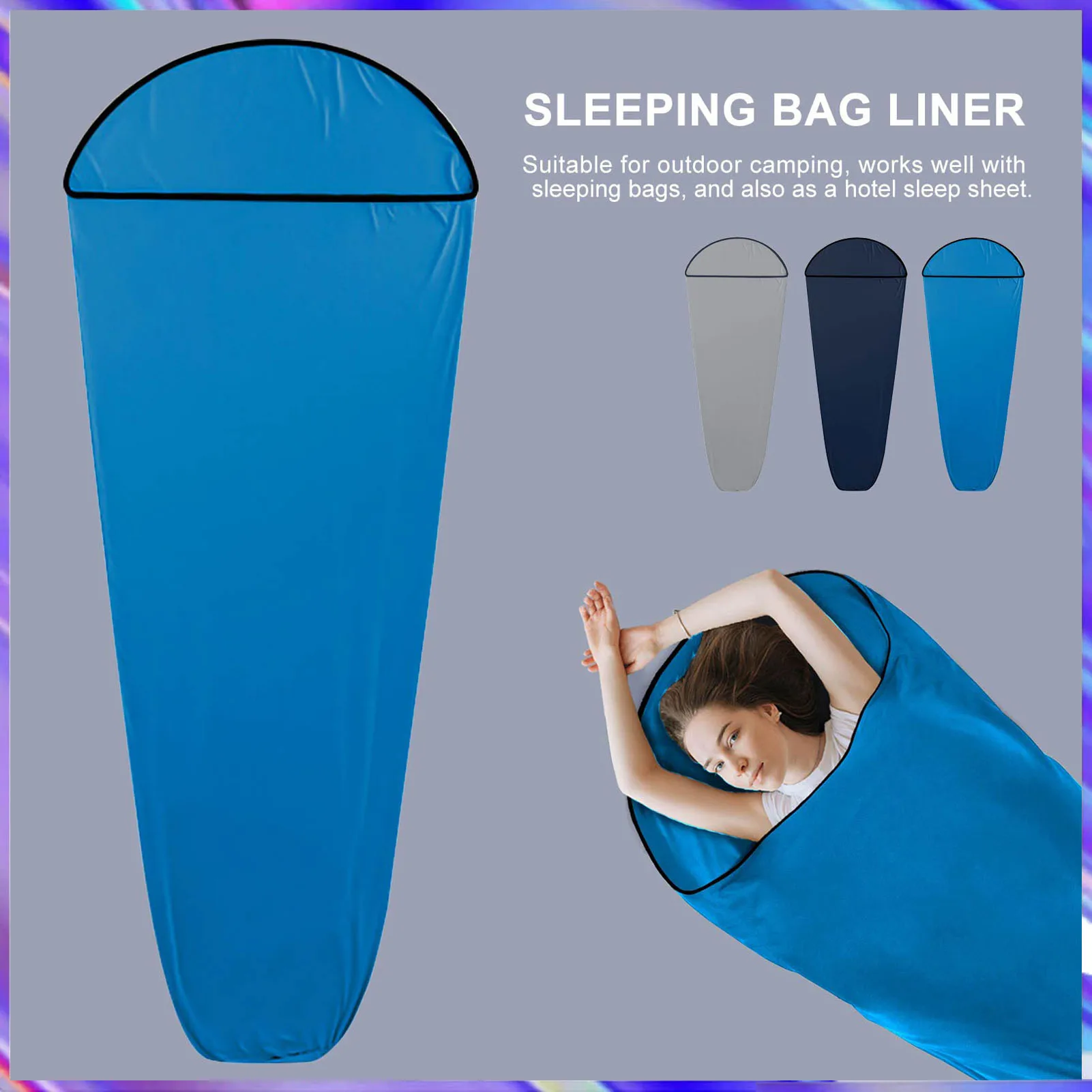 200x80cm, Saco de dormir ultraligero de saco de dormir al aire libre para acampar, senderismo, turismo, viajes, cama de campamento,saco de dormir ultraligero,saco dormir ultraligero,saco de dormir camping,liner saco de