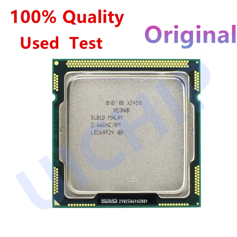 

100% оригинальный 4-ядерный процессор Xeon X3450, 2,66 ГГц, LGA 1156, 4 ядра