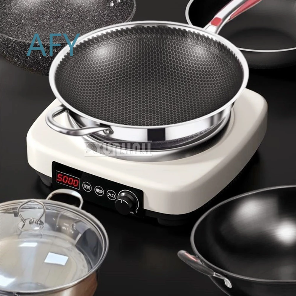 Factory New Upgrade Concave Electric Stove for Induction Cooktop Kitchen Cooker Hot Plate Portable Countertop Appliance