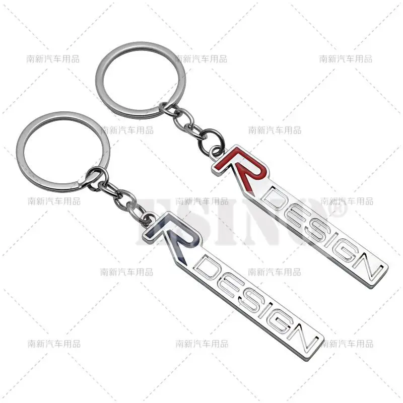 سيارة التصميم 3D معدن الزنك سبيكة معدنية R سلسلة مفاتيح ذات تصميم خلاب المفاتيح مفتاح الدائري لفولفو C30 XC40 XC60 XC90 V40 V60 V90 S60 S80 S90