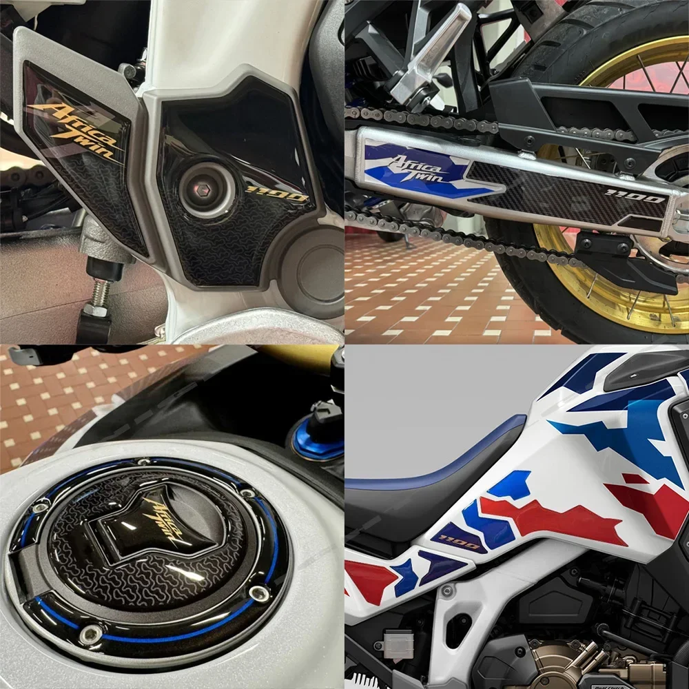 For Honda Africa Twin 1100 L CRF1100 Adventure Sports 2024 Motorcycle Tank Pad Protection 3D Gel Epoxy Resin Sticker image 3