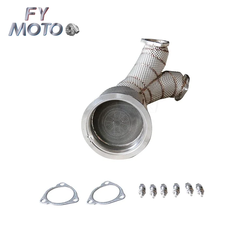 Downpipe for Audi SQ5 B9 3.0 TFSI V6 TURBO 17-18 with Heat Shield