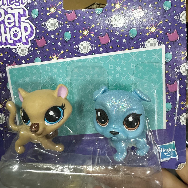 Echte Hasbro Littlest Pet Shop Anime Figuren Kawaii Katze Hund Tier Haustiere Sammlung Ornament Geschenke Kinder Spielzeug Gebrochen