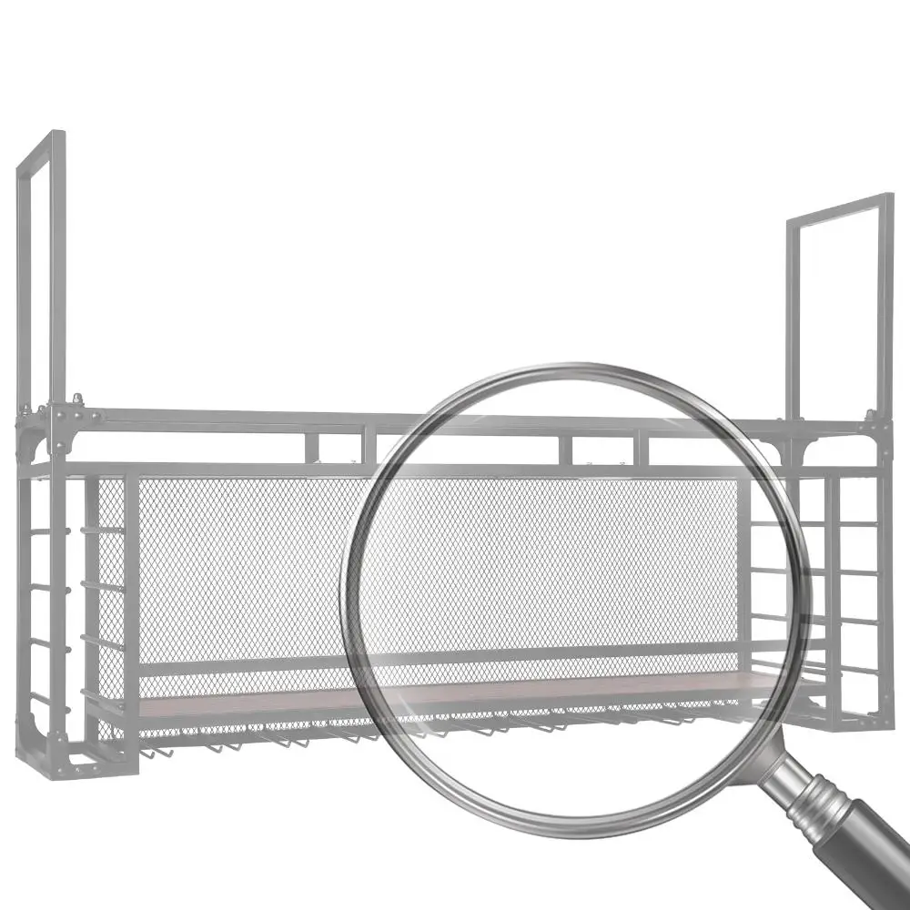 

Wall Mounted 2 -Tiers Large Capacity Wine Holder Simple Type With Light Wine Shelf Storag Wall Mounted For Bar Restaurant Indoor