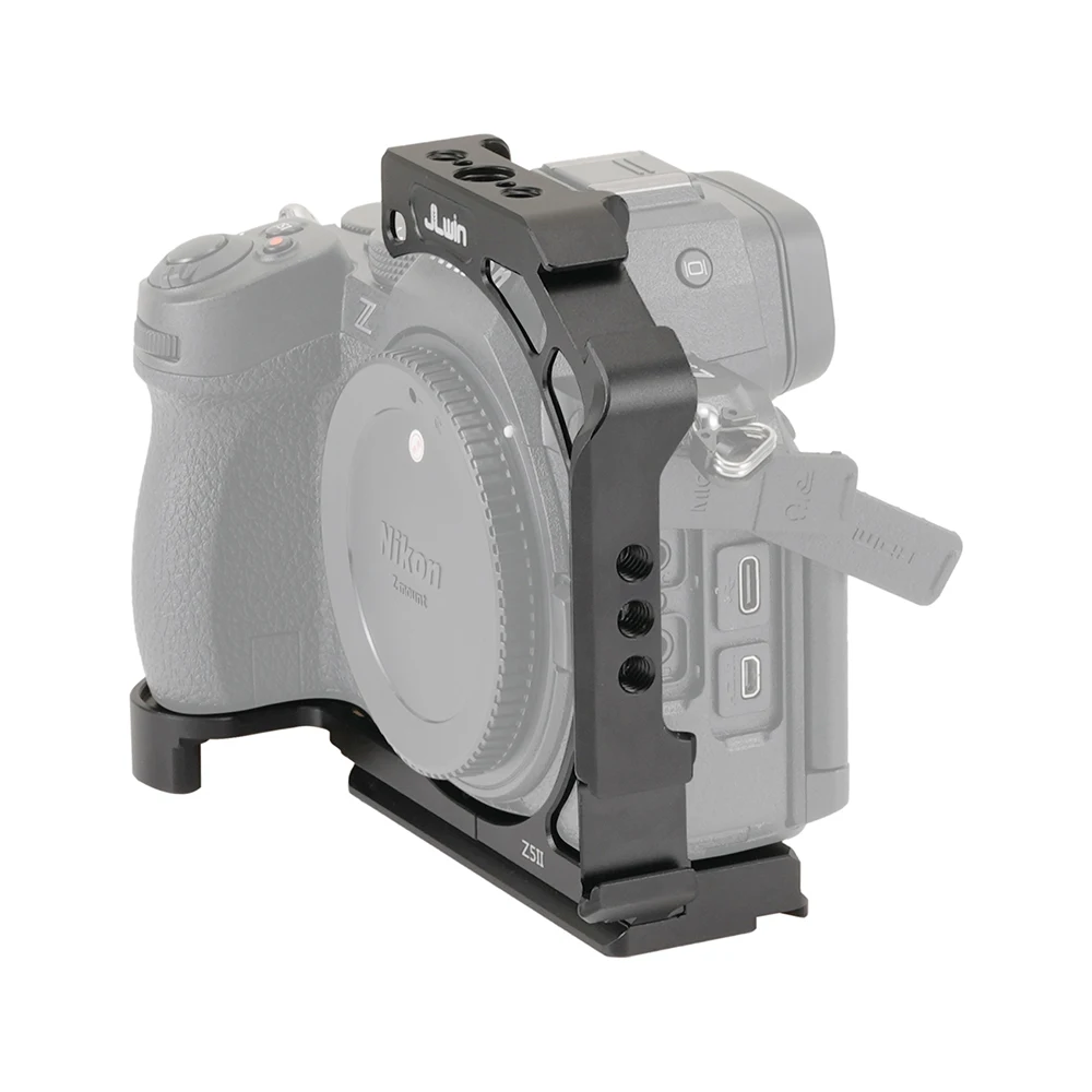 FOTGA Camera Cage For Nikon Z5 II Camera Frame Aluminum Alloy Camera Video Cage with Dual Cold Shoe Mount Numerous Replacement