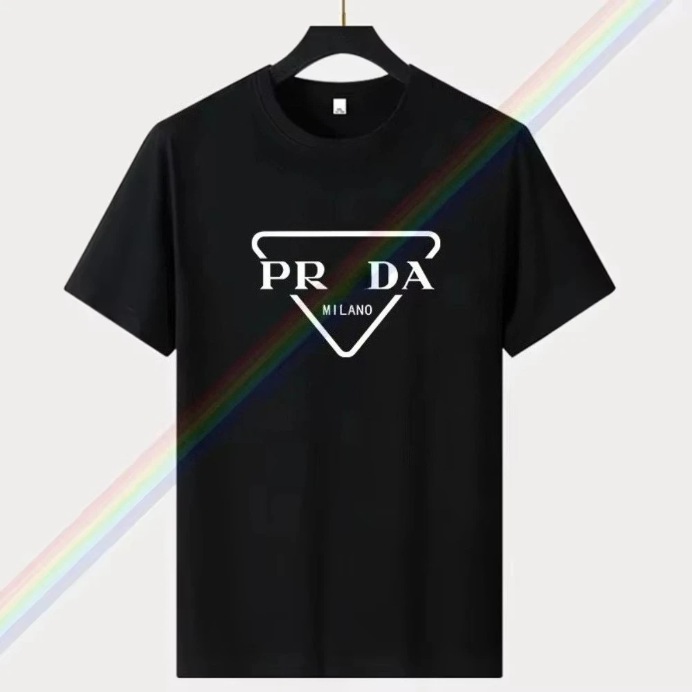 

2026 Latest Pure Cotton High-quality Men's Printed T-shirt Men's And Women's Simple Fashion Short-sleeved T-shirt Harajuku Ins