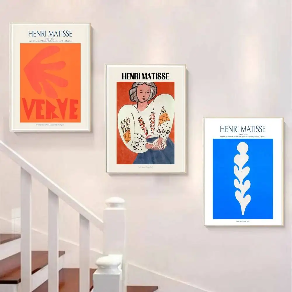 INS Henri Matisse Modern Poster Posters,waterproof Paper Stickers,coffee Shops,bar Living Rooms