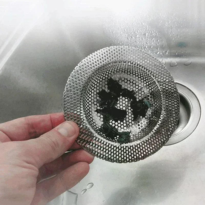 

Stainless Steel Sink Strainer, Multifunctional Drain Cover Hair Catcher for Kitchen Bathroom