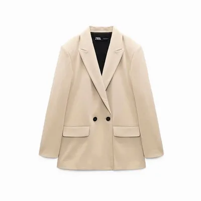 

Bla Double-Breasted Loose Fit Women's Suit Jaet Versatile Autumn Winter Faion 25-29 Years Old Polyester Long Sve