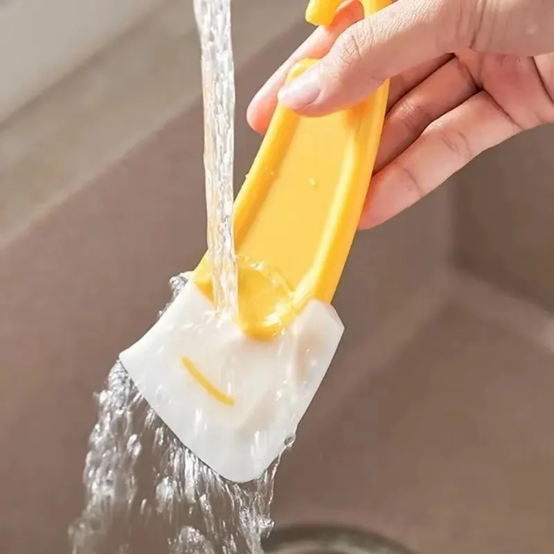 Cleaning Spatula Kitchen Scraper Soft Blade Scraper Brush Dirty Pan Pot Dishes Cleaner Tools Cooking Baking Tool Kitchen Gadget view 5