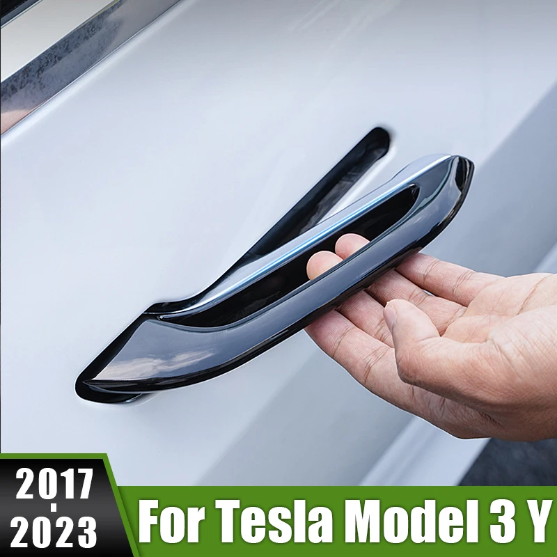 

For Tesla Model 3 Y 2017 2018 2019 2020 2021 2022 2023 Car Door Handle Cover Protection Frame Sticker Exterior Trim Mouldings