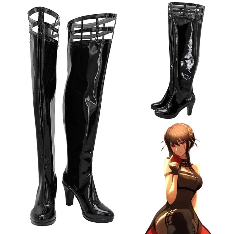 

WU01 Yor Forger Cosplay Fantasy Shoes Boots Anime Family of Spy Disguise Costume Accessories Women Cosplay Roleplay FantasiJk5*！