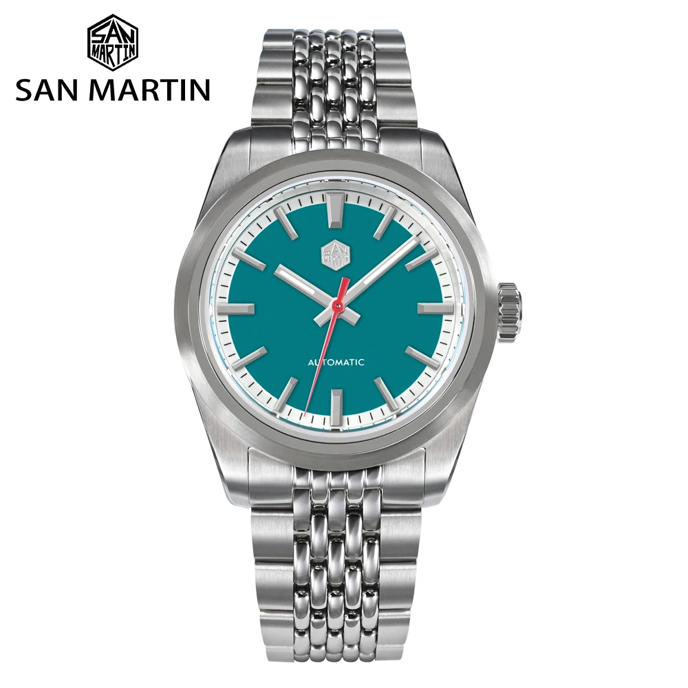 

San Martin New 37mm NH35 Watch For Men Waterproof 20ATM Adjust Clasp BGW-9 Luminous Montre Homme Sports Swim Luxury SN0106-3