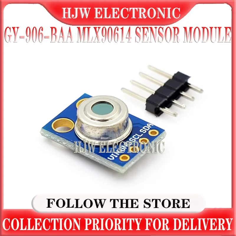 GY-906-BAA MLX90614 MLX90614ESF non-contact Infrared Temperature Sensor Module IIC Interface IR Sensor Compatible for arduino