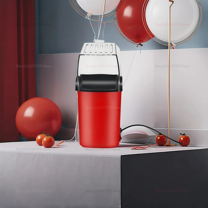 آلة صنع الفشار الكهربائية مع معدل انقطاع عالي بوبر هوائي صغير أوتوماتيكي بالكامل للاستخدام المنزلي في المطبخ والحفلات الليلية