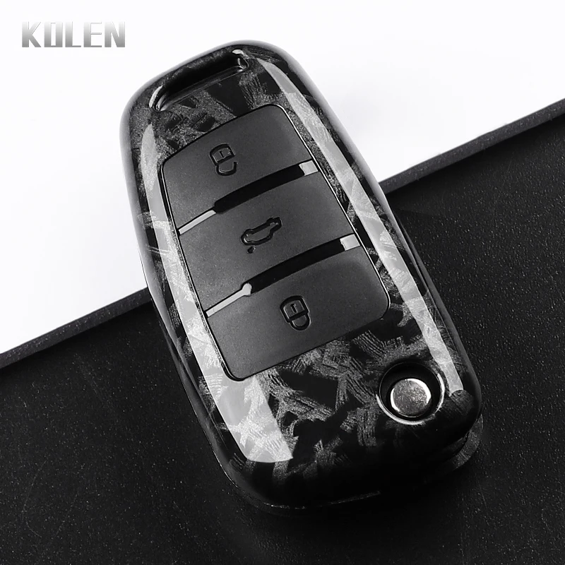 ABS Carbon Faser Auto Schlüssel Fall Abdeckung Für Audi A1 A3 A4 8P 8L 8V A5 B6 B7 a6 A7 C5 C6 Q3 Q5 Q7 4F S3 S4 S6 RS3 TT Geschützte Shell