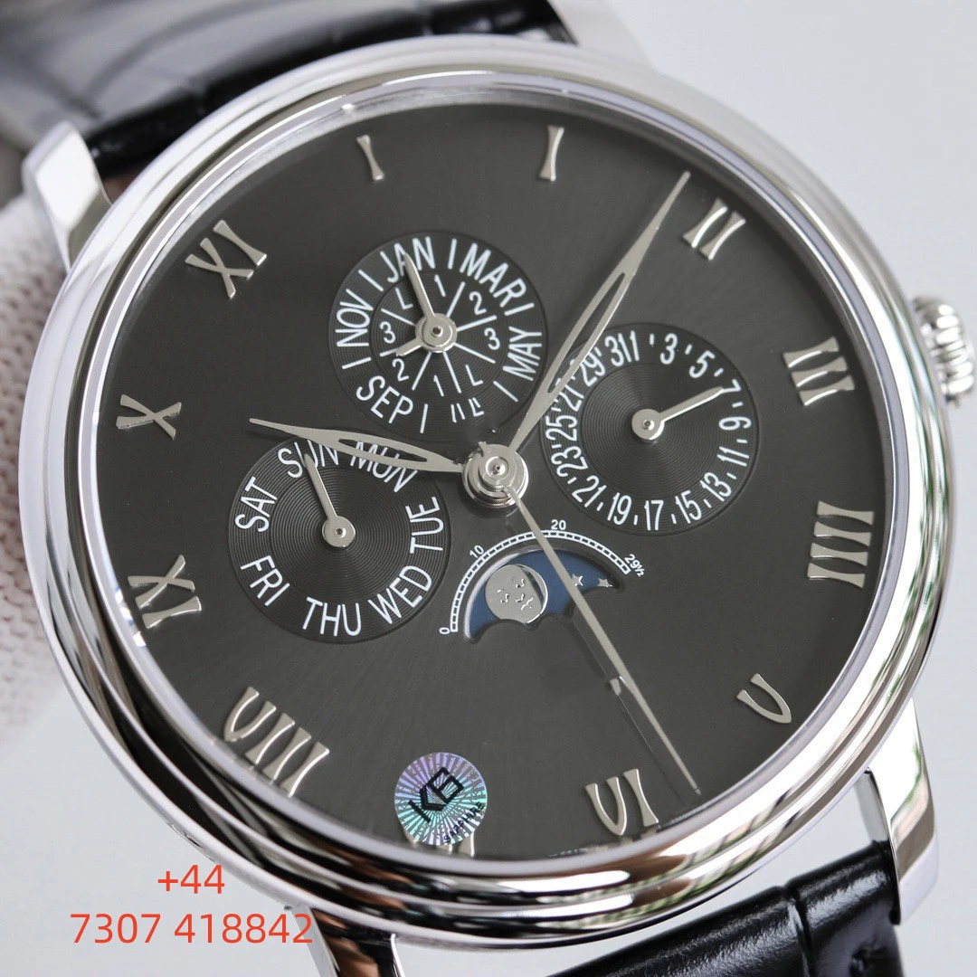 

Customized luxury men's watch, 42mm, sapphire crystal glass, 6654 automatic movement, leather strap