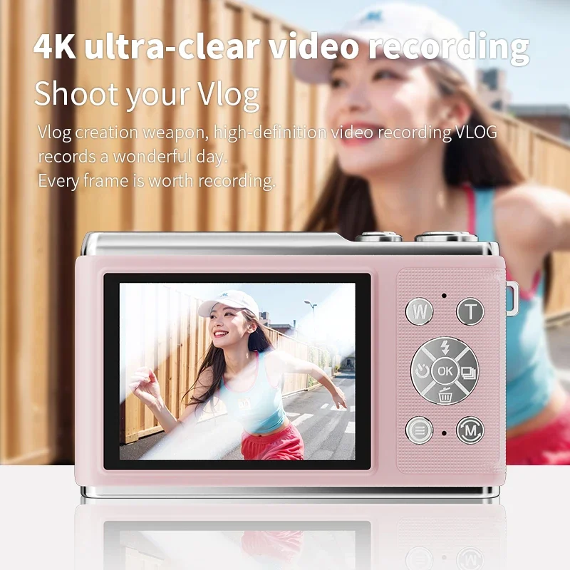 

2025 New 4K Digital Camera CCD Student Camera HD 5000W Pixel Ultra-thin Lightweight Portable Card Camera Entry-level Camera