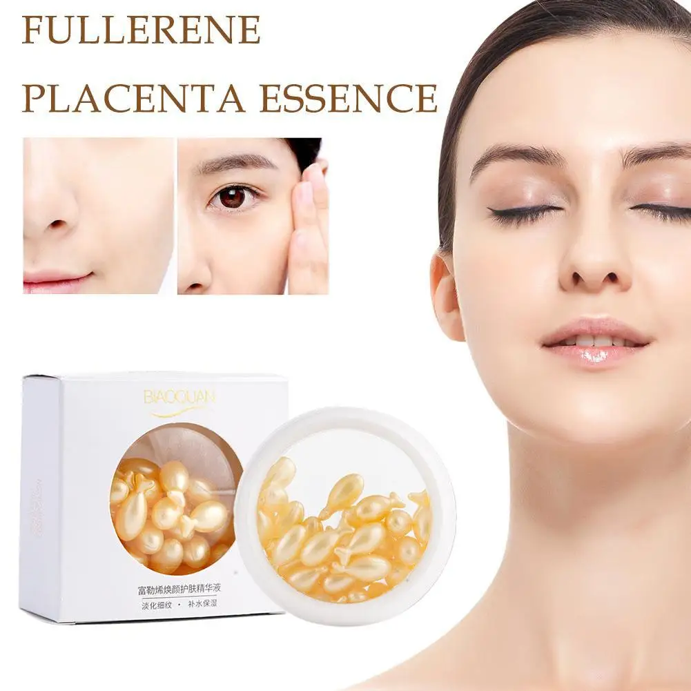 1 صندوق مكون من 30 مصل Fullerene Placenta Rejuvenating المضاد للشيخوخة مصل المشيمة