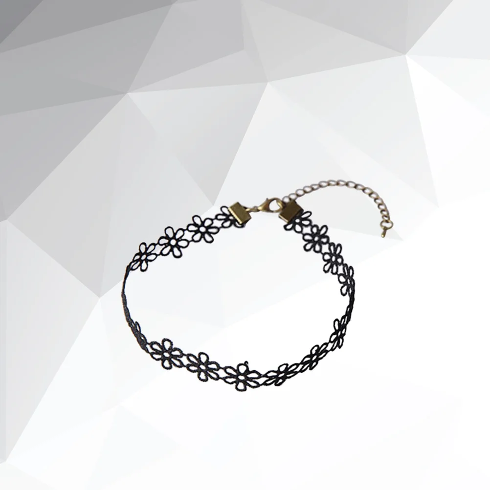 الكورية الرجعية الدانتيل طوق شريط حول ياقة الملابس المختنق سلسلة الترقوة النساء عيد الميلاد عيد الحب مجوهرات بسيطة أنيقة #3