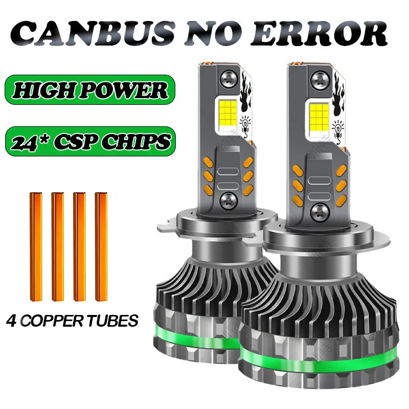 Canbus H7 LED Headlights Bulb H4 H1 H11 9005 HB3 9006 HB4 H8 H9 9012 6500K Car Lights Headlamp Turbo 12V 24V Fog Lamps