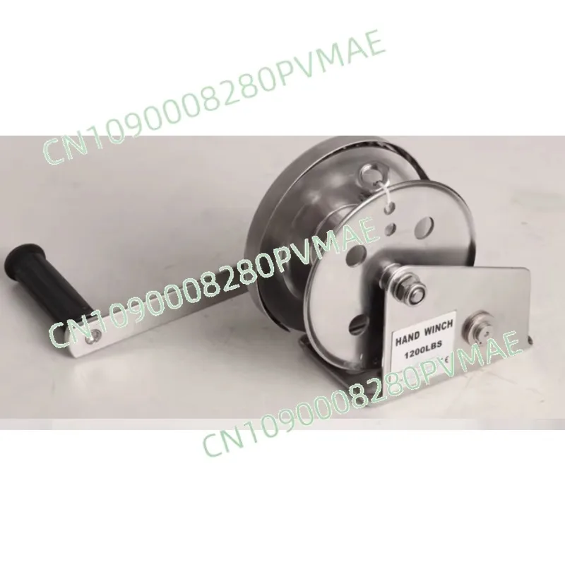 304 Stainless Steel Hand Winch 1200LBS Two-Way Self-Locking Manual Winch Rustproof Mini Crane