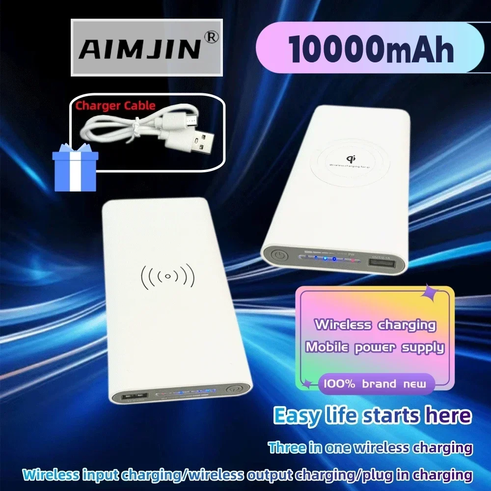 

10000mAh New Wireless Power Bank Ultra large capacity Two way Super Fast Charging For IPhone Type-c External Battery Powerbank