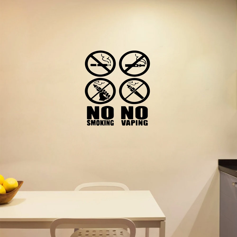 

1 pc new no smoking sign for home school hospital wallsticker Pvc Mural Art Diy Poster For Kids Rooms Decoration Mural vinyl