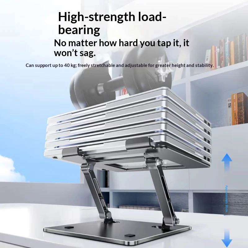 Laptop Three-Fold Tablet Stand Dormitory Office Portable Vertical Bracket Desktop Riser Adjustable Lifting Desktop Stand