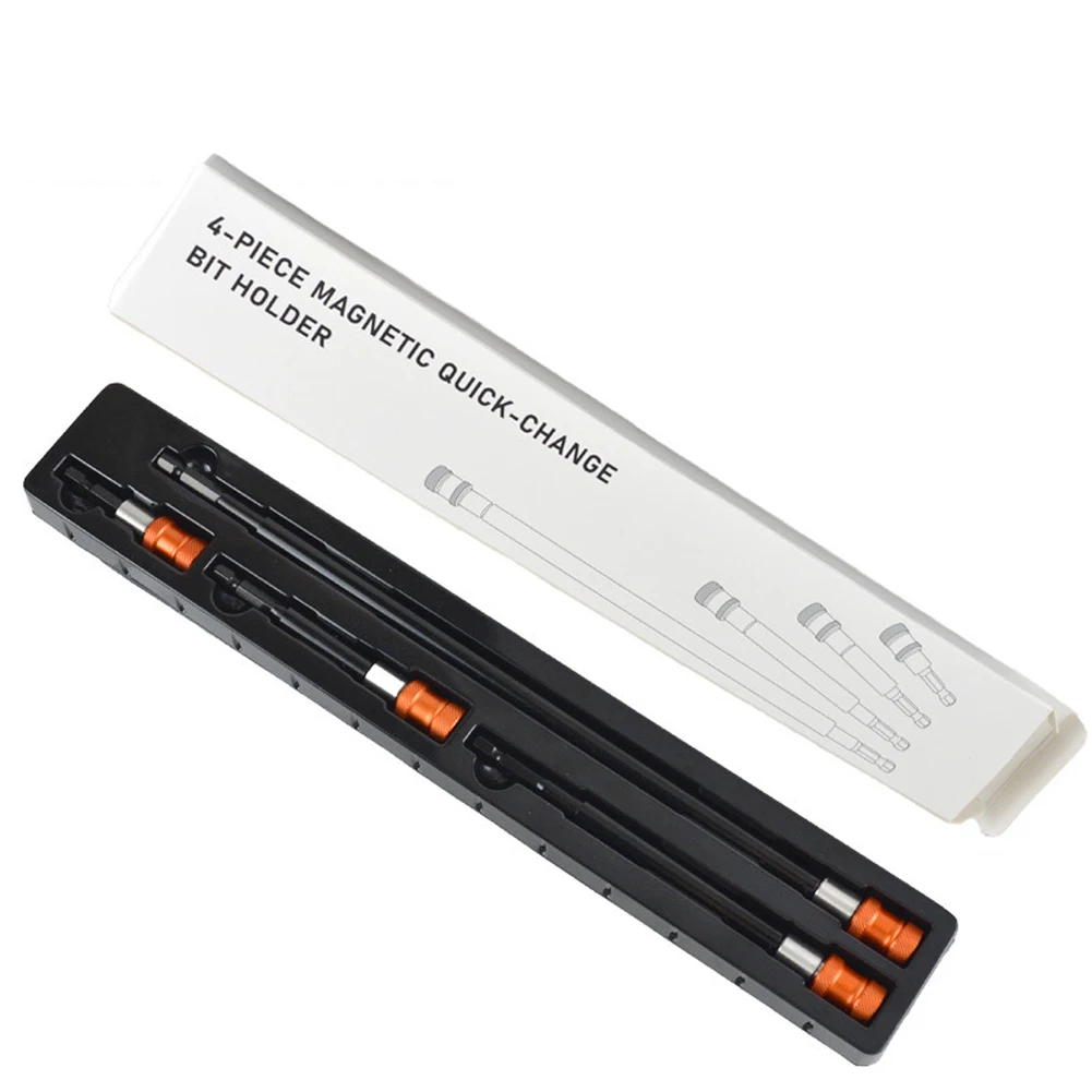 Drill Bit Extension Rod with Magnetic Quick Release and Hex Shaft for Use with Standard Drill Chucks and Drivers