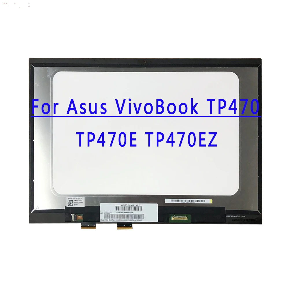 14.0 inch 1920X1080 IPS FHD 30PINS EDP 60HZ NV140FHM-N49 LCD Screen Assembly For Asus VivoBook Flip 14 TP470 TP470E TP470EZ