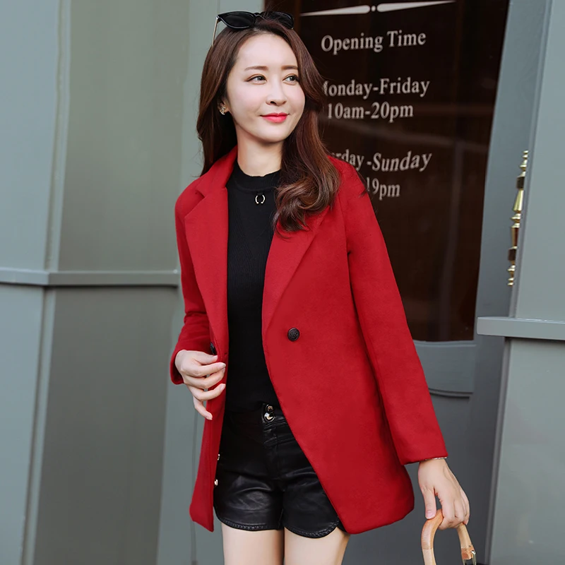 Real Photos 2020 New Wool Coat for Women Female Office Lady Autumn/Winter Thickened Double-Faced Wool Mid-Length Coat Hot Sale