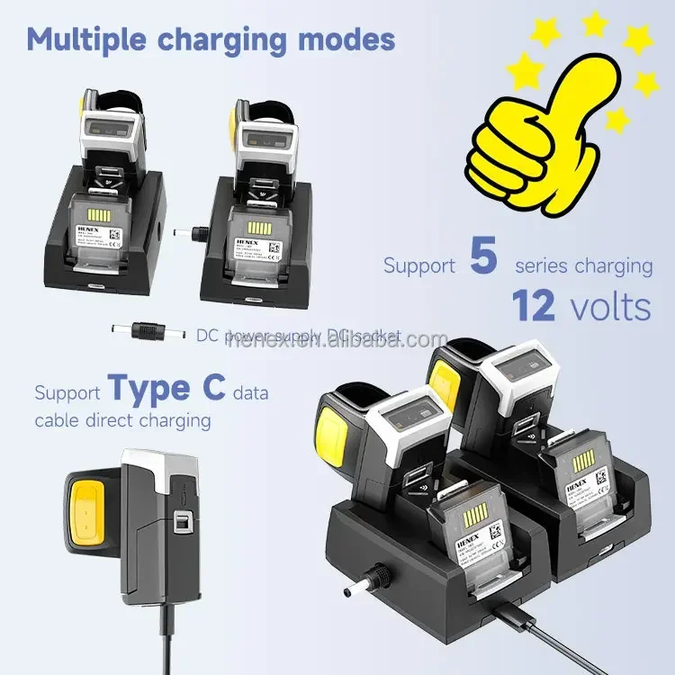 เครื่องสแกนบาร์โค้ดแบบวงแหวนขนาดเล็กเพื่อเพิ่มประสิทธิภาพการทำงาน อ่านบาร์โค้ด 1 มิติ และ 2 มิติได้อย่างรวดเร็วมาก เครื่องพิมพ์และเครื่องสแกนบาร์โค้ด