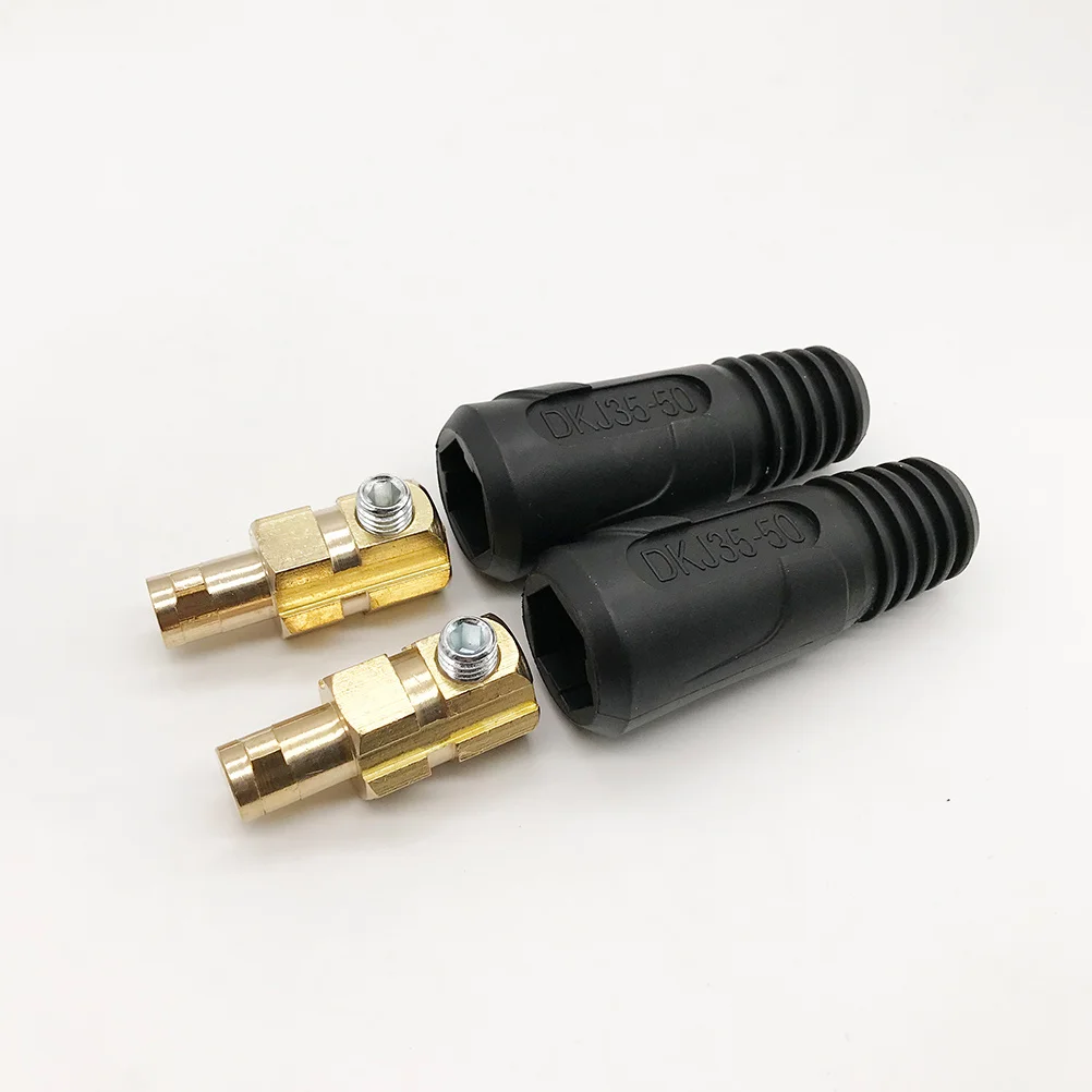 

2pc 35-50A Welding Plug Soldering Quick Connector High Temperature Resistant Oil Proof Impact Resistant For Welder Equipment