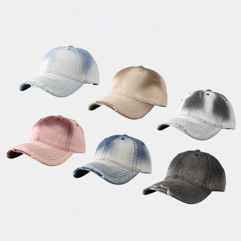 

Do Old Color-changing Cowboy Hat Four Seasons Can Wear Casual Men's Broken Baseball Hats Female Big Head Round Fashion Cap