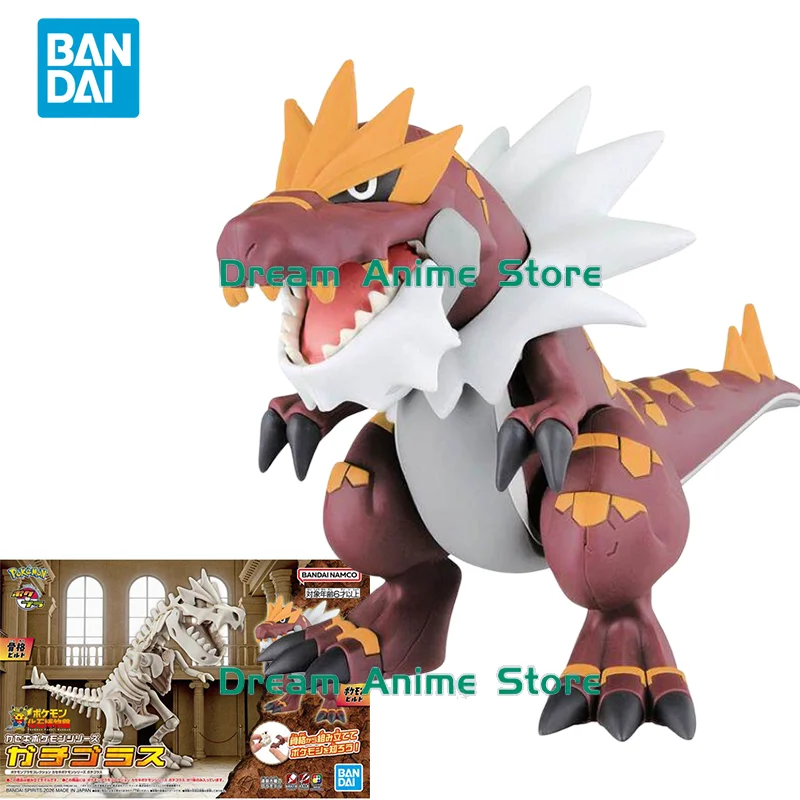 

Bandai Original Pokemon Anime Tyrantrum Action Figure Assembly Model Toys Collectible Model Ornaments Gifts for Children