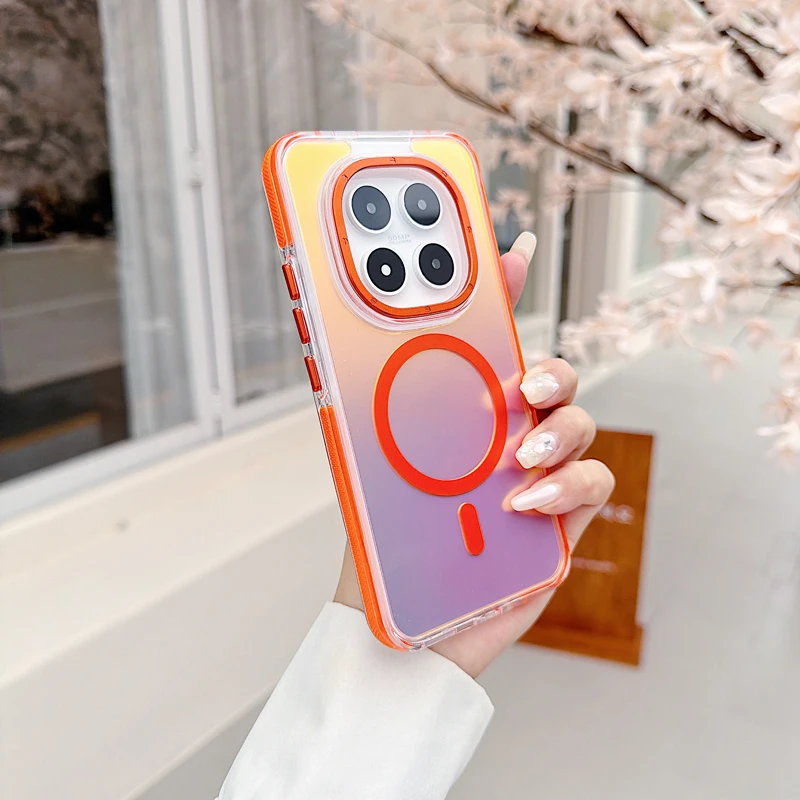 

For Redmi Note15 4G 5G Note 15 Pro 5G Note 15 Pro+ 5G Note 15 Pro 4G Case ELVEV Colorful Magnetic PC Protective Back Cover