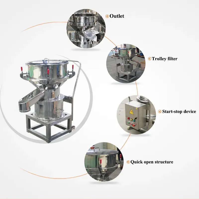 Food Grade SUS 304 Electric Flour Vibration Filter Sieve Vibrating Sieve Machine for Fine Powder Sifting