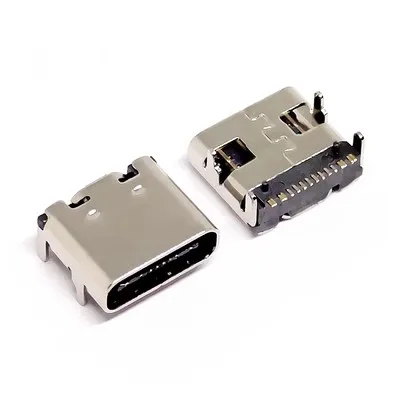 10Pcs TYPE-C USB-3.1 SOCKET SMT PATCH 16P 16PIN FEMALE Double WAY HD TRANSMISSION INTERFACE FAST CHARGING CONNECTOR