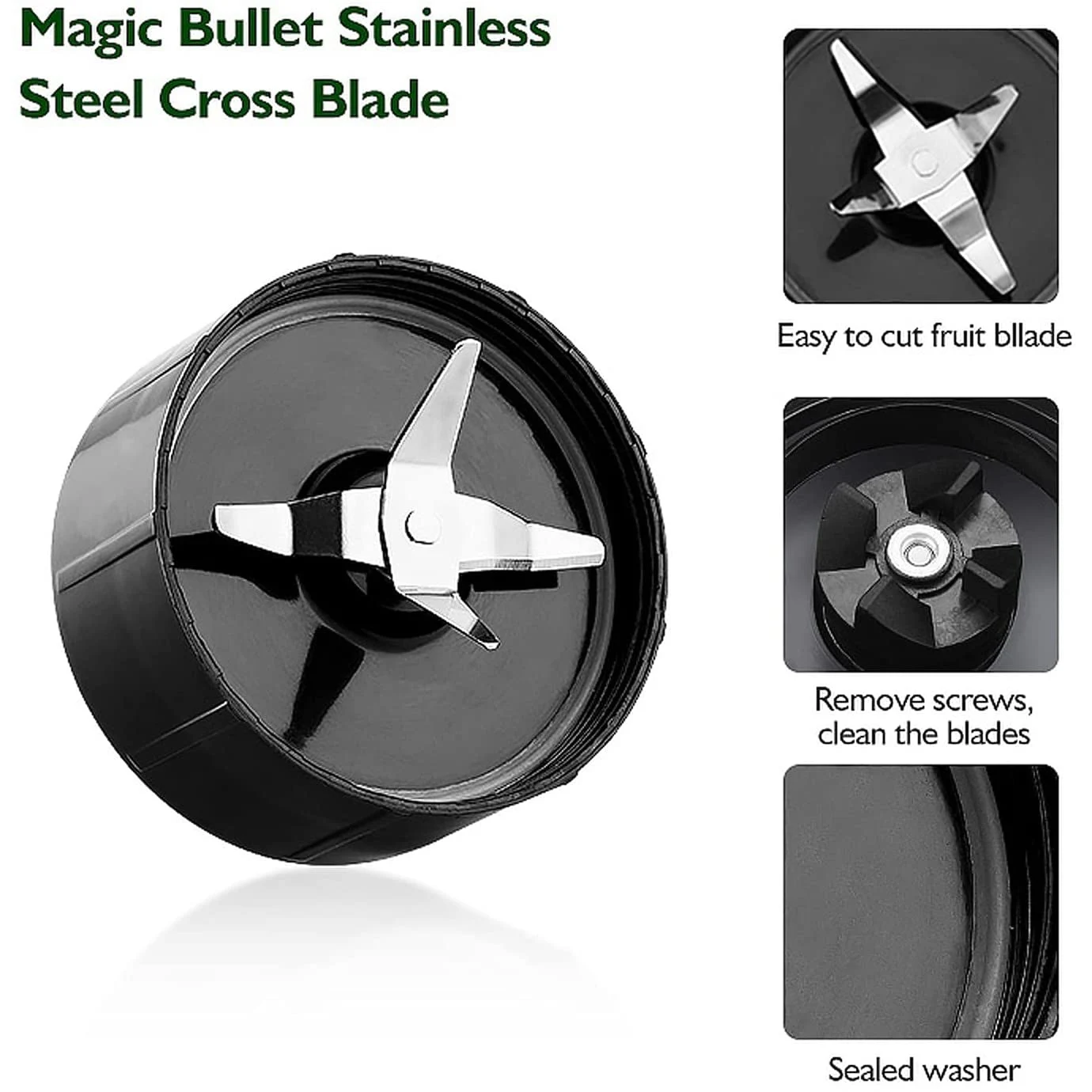 Piezas de Repuesto de cuchilla cruzada y cuchilla plana para procesador de alimentos, accesorios para batidora Magic MB1001 de 250W