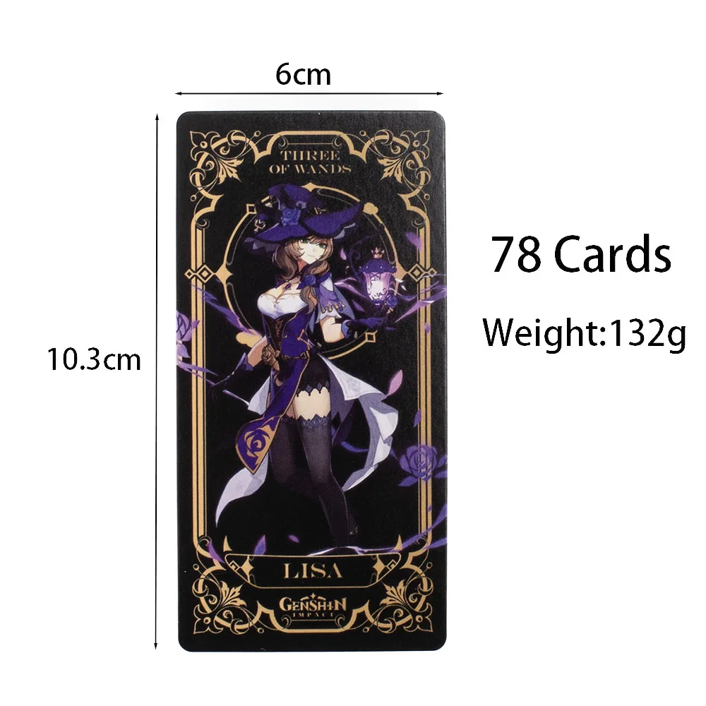 Genshin Impact Tarot Card Divination Toy Yae Miko Kamisato Ayaka Xiao Deck Board Game Cards Collection With Box