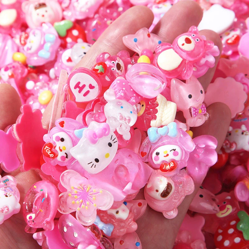 لعبة طعام محاكاة مختلطة للأطفال ، إكسسوارات مجوهرات راتنج ذاتية الصنع ، حلوى ، حيوانات كرتونية ، كريم ، حافظة هاتف ، إكسسوارات شعر ، 50 * * #3